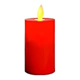 zwxqe Flammenlose Kerzen, batteriebetriebene Kerzen, Flammen-LED, rote LED-Stumpenkerzen,...