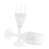 MUCKLILY 1 Paar Champagnerglas Flöten für den Junggesellenabschied Weinhalter für die Braut...