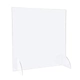 Standfester Spuckschutz (65 x 90 cm) als geschlossene Schutzwand und Schutzscheibe aus PLEXIGLAS®