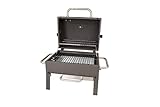ACTIVA Tischgrill Holzkohle Angular ToGo I Camping Grill mit Deckel & Thermometer I Mini Grill ein...