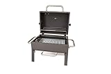 ACTIVA Tischgrill Holzkohle Angular ToGo I Camping Grill mit Deckel & Thermometer I Mini Grill ein...