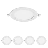 Braytron 5x LED 9W Einbauleuchten 230V, 790LM Einbaustrahler Flach 26mm Einbauspots Deckenspots mit...