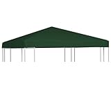 vidaXL Pavillon Abdeckung 310 g/m² 3x3m Grün Ersatzdach Partyzelt Plane Dach