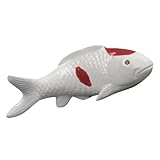 Toyvian Resin Fisch Wanddekoration Skulptur Weiß Wohnraum Wandbild Dekor Wohnzimmer Schlafzimmer...