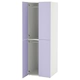 ProTuning PLATSA/SMÅSTAD Garderobe, weiß flieder / mit 2 Kleiderstangen, 60x57x181 cm