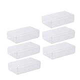 HAWILLOSCH 6 Stück Transparentes Federmäppchen Stiftfälle Plastikstiftkoffer Federmäppchen Mit...