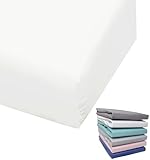 Bierbaum Biber Spannbettlaken Baumwolle 100x200 cm Weiß Grau Blau Rosa Türkis Silber Flieder Grün...