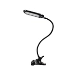 SHINEOFI LED Leselampe mit USB Klemme Flexible Schwanenhals Leseleuchte mit Helligkeitsstufen...