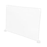 VILLFUL Transparente Tisch Trennwand aus Bruchsicherem Selbststehender Spuckschutz mit Stabiler...