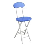 Tragbarer klappbarer Barhocker mit Rückenlehne, 45,7 cm, rund, leichtes und kompaktes Design für...