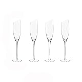 Champagner Flöten 4 Pcs Champagner Gläser High-End Luxus Champagner Flöte 180Ml Kristallglas...