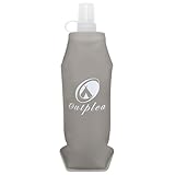 Outplea TPU Faltbare Trinkflasche 500ml, Soft Flask Wasserflasche mit Staubschutzhülle, Reservoir...