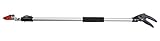 CON:P Teleskop Greifschere - Chrom/Schwarz - Schnittleistung ø 5 mm - Anwendung beim Rosenschnitt &...