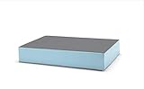 traturio Hüpfmatratze für alle kleinen und großen Hüpfer 130x90x25cm (mittelgrau/eisblau)
