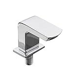 Quadratische Badewannenarmatur aus Messing mit 3 Griffen, Duschmischer, Wasserfallumsteller und...