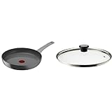 Tefal C42706 Renew On Bratpfanne 28 cm | Keramikversiegelung & Glasdeckel 28 cm, Edelstahlfassung,...