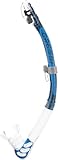 CRESSI Alpha Ultra Dry Snorkel Transparent/Blue/Azure - Trockenschnorchel zum Tauchen Freitauchen...
