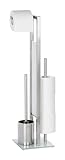 WENKO Stand WC-Garnitur Mod. Rivalta, mit integriertem Toilettenpapierhalter und WC-Bürstenhalter,...