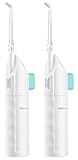 newgen medicals Reisemunddusche: 2er-Set Mundduschen mit Handpumpe, 2,1 bar Wasserdruck (Munddusche...