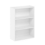 Furinno Pasir 3-stufiges offenes Regal, schlichtes Weiß