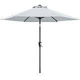 MasterCanopy 230 cm Sonnenschirm neigungsverstellbar, mit 6 Rippen und Kurbel, für Patio, Garten,...