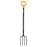Fiskars Spatengabel für harte, steinige Böden, Mit 4 Zinken, Länge 120 cm, Hochwertige...