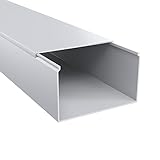 Kabelkanal aus hochwertigem PVC weiß Kabelleiste 2m - 1 Stück - 100x60mm