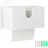 EFUTURETIME Handtuchspender für Papierhandtücher aus Bambus, 27.5x15x13cm, Papierhandtuchhalter...