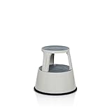 hjh OFFICE Tritthocker TIO-M II Metall Elefantenfuß, Höhe 42 cm, bis 150kg belastbar, mit Rollen...