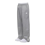 Generisch Jogginghose Herren Baggy Sweatpants Breite Baumwolle Jogging Hose Elastische Taille Weites...