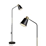 LALISU Stehlampe Industrielle Wohnzimmer Rustikale Bauernhaus Leselampe mit Metll Lampenshirm Modern...