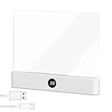 Huayeex Buch Leselampe - 18,5 X 15,3 CM | LED Buchlampe Mit 3 Farben Und Timer, Smart LED Panel...