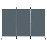 WOLTU Paravent 3-teilig 255x182 cm, Raumteiler freistehend, Trennwand klappbar, Stellwand...