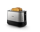Philips Toaster – 2 Toastschlitze, 7 Stufen, Brötchenaufsatz, Auftaufunktion, Abschaltautomatik,...
