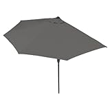 EASYmaxx Sonnenschirm halbrund | 270 x 140 x 235 cm | für Balkon und Terrasse | passgenau für...