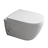 Alpenberger Dusch WC Set | Wand WC Spülrandlos mit Nano | WC Sitz mit Absenkautomatik | Moderne...