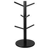 ORFOFE Fingerpuppenhalter Holz 33cm Platzsparender Puppenbaum für 6 Handpuppen Naturholz...