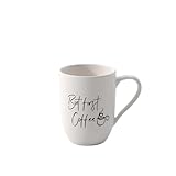 Villeroy & Boch - Statement Henkelbecher 290 ml Weiß, Spülmaschinenfest, Mikrowellensicher,...