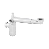 LAXARA Teleskop Siphon für ein platzsparendes Waschbecken 1 1/4in Zoll Weiß, Eignet sich aber auch...