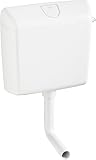 WISA 1070 Aufputz-Spülkasten – Tiefhängend, Weiß – Spül-Stopp-Funktion, Einstellbare...
