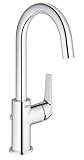 GROHE Start Flow, Waschtischarmatur hoch, wassersparend (Wasserhahn für das Bad, Badarmatur mit...