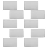 SHERCHPRY 10 Stück Leere Edelstahl Visitenkarten Rohlinge – 10 Stück Gravierbare Metall...