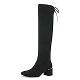MARCO TOZZI Damen Overknee Stiefel Elegant mit Blockabsatz, Schwarz (Black), 39