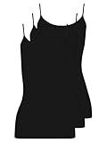 Pompadour Damen Spaghettitop Intime 3er Pack Größe 38, Farbe schwarz