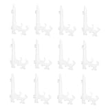 GRIRIW 12 Stück Teiliges Faltbarer Tellerständer aus Kunststoff Transparente Tischstaffelei für...