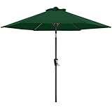 MasterCanopy 230 cm Sonnenschirm neigungsverstellbar, mit 6 Rippen und Kurbel, für Patio, Garten,...