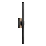 LED Wandleuchte außen groß H: 76,2 cm Schwarz Aluminium IP44 3000 K 1800 lm indirektes Licht...