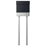 Briefkasten Manufaktur Design Standbriefkasten Kant Edition mit Zeitungsfach - Elegance 4...