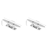Keenso Boot Klampen, 4 Zoll Edelstahl Klampe für Boot Bootsklampe Marine Boot Anlegeklampen (1 Stk)