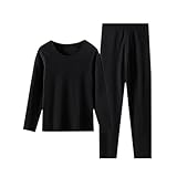 RLEHJN Thermounterwäsche Damen,Lange Atmungsaktiv Sportunterwäsche Jungen Mädchen Thermo...